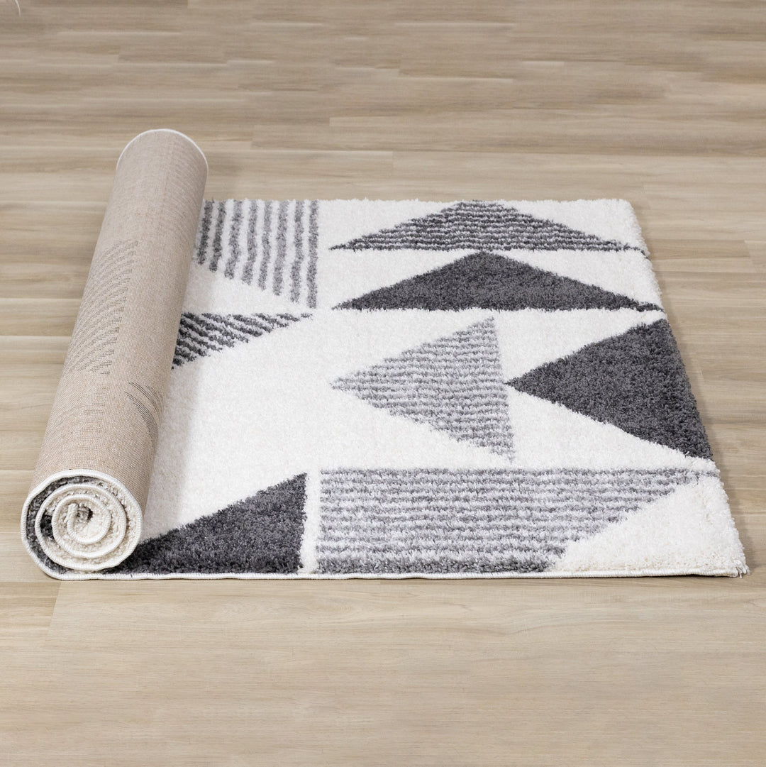 KALA Grey White, Geometric Rug