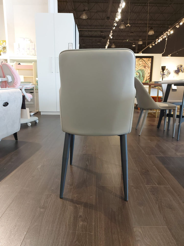 ADWIN Gray Leatherette Dining Chair