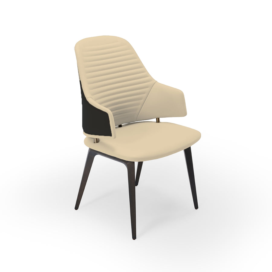 DAMIAN High Back Beige Dining Chair