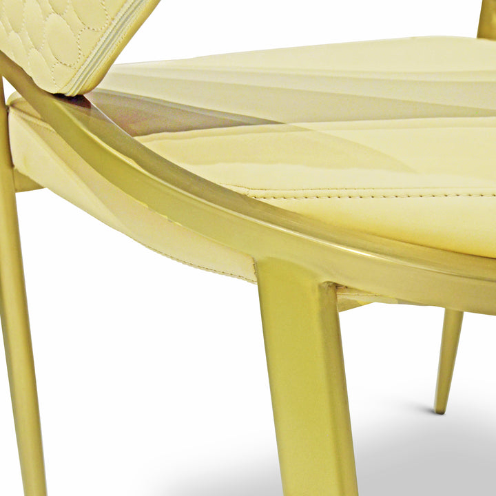 SELENE Beige Leathaire Dining Chair