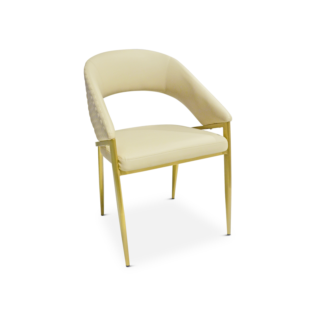 SELENE Beige Leathaire Dining Chair