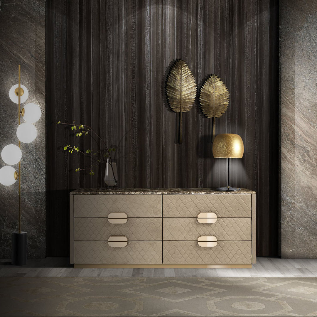 EUGENE Marble & Leather Dresser – Stone International