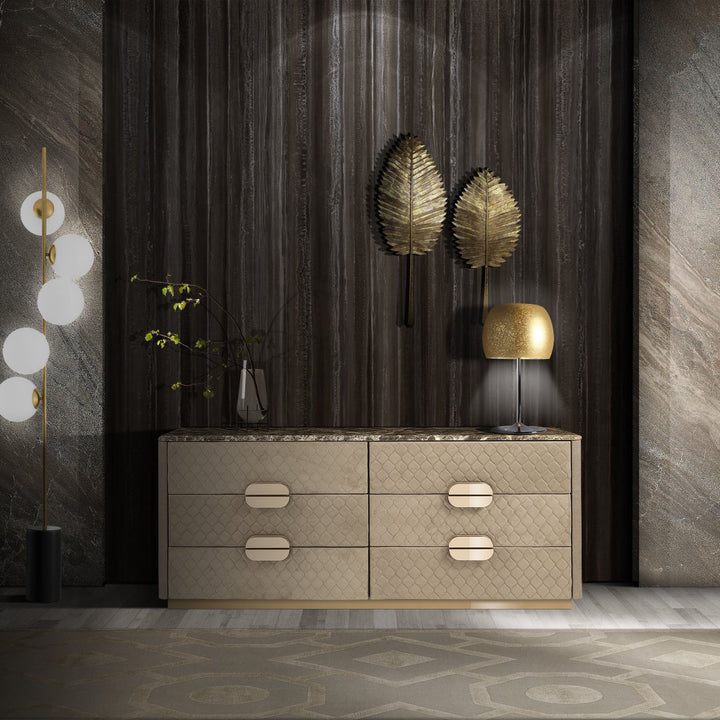 EUGENE Marble & Leather Dresser – Stone International