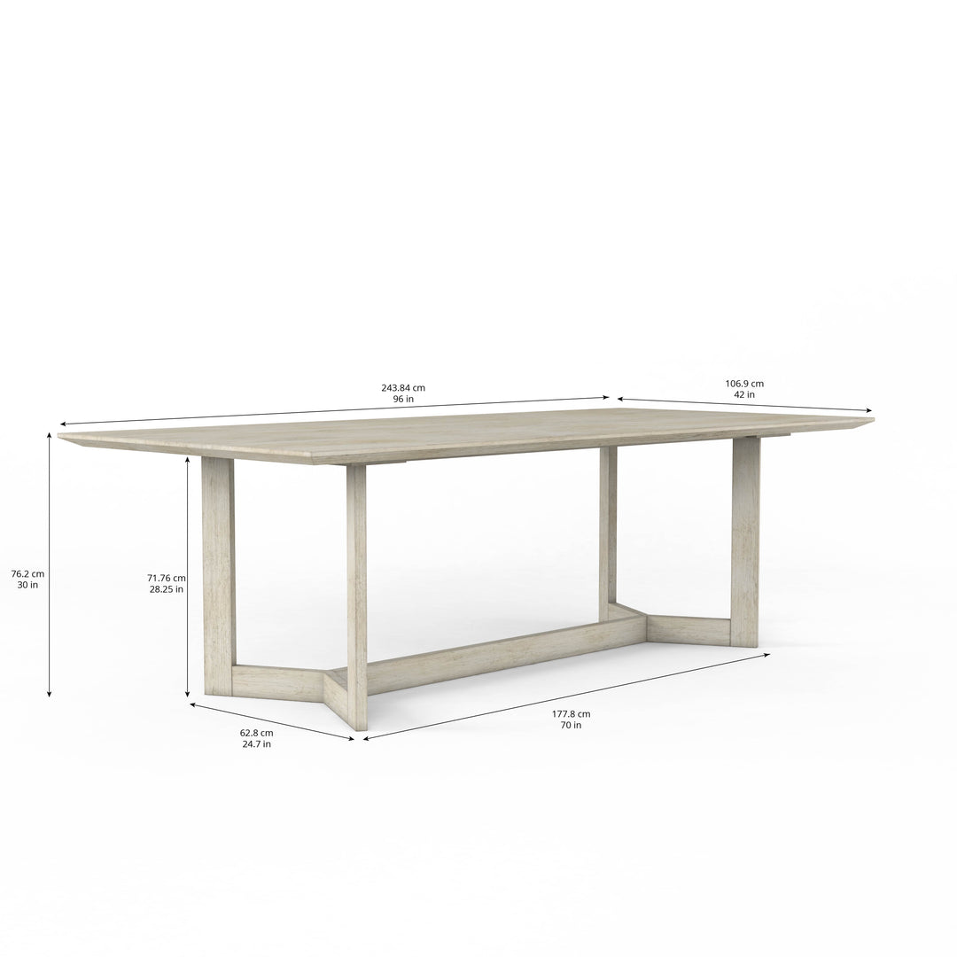 COTIERE Linen Wood Dining Table