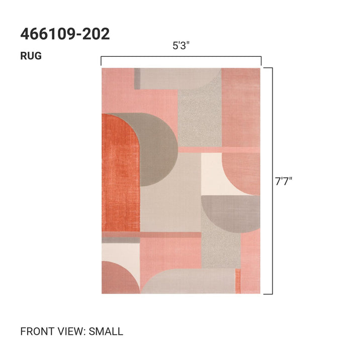 KALI Pink Grey, Abstract Rug