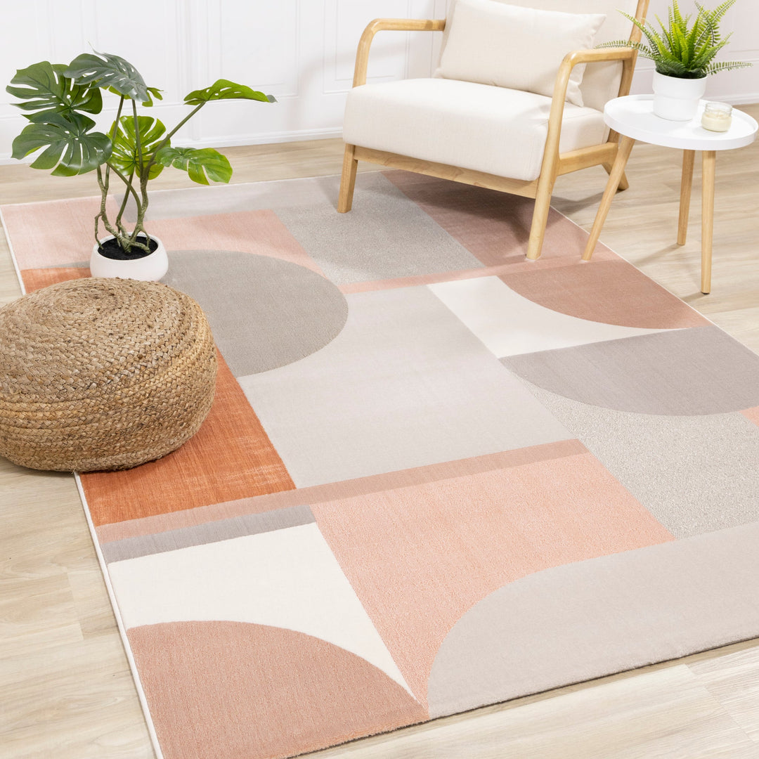 KALI Pink Grey, Abstract Rug