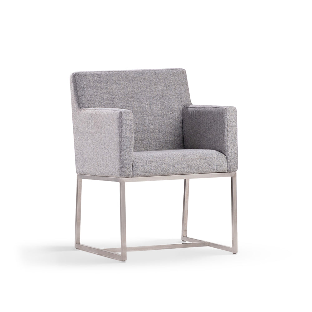 CALDER Grey Fabric Dining Chair