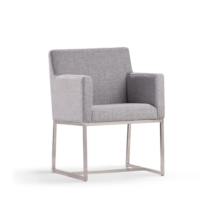 CALDER Grey Fabric Dining Chair