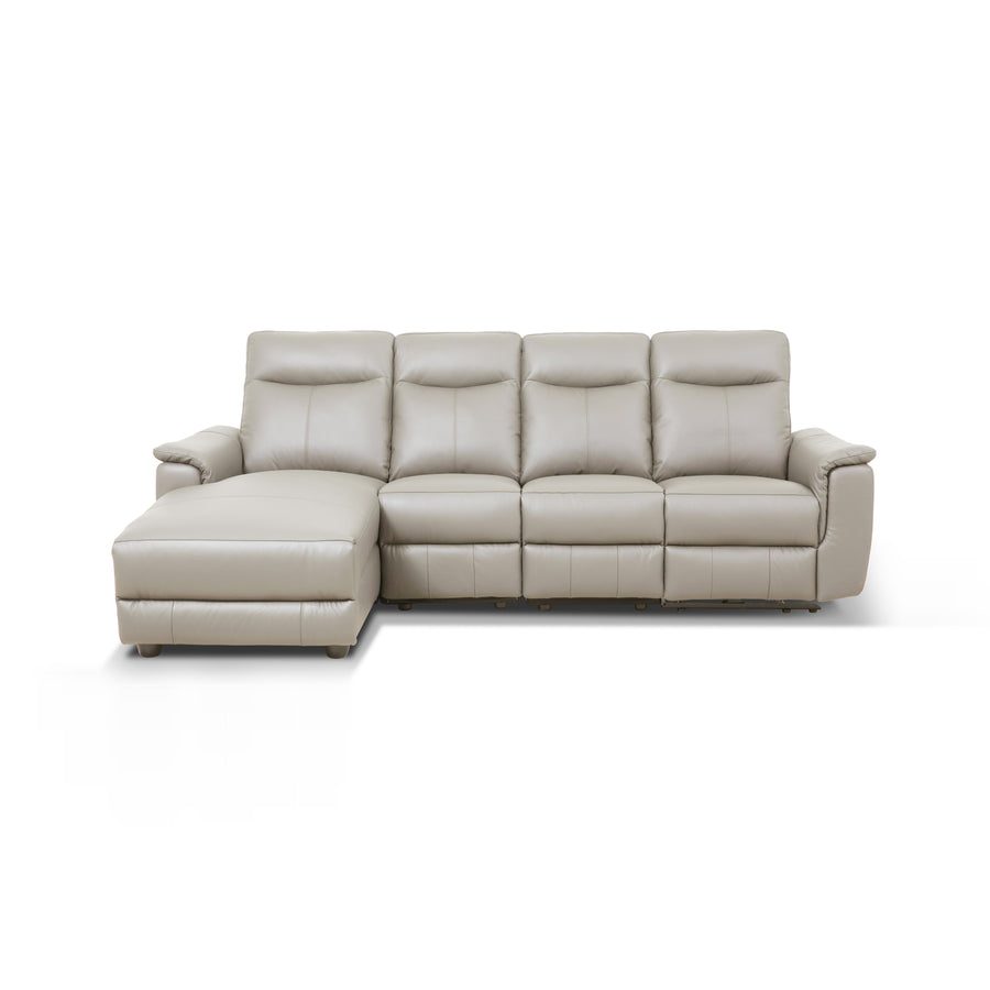 FRANKLIN Leather Extra Wide Sectional Left