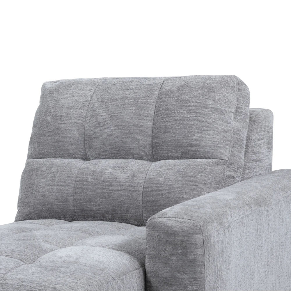 MARCELLUS Fluffy Fossil Fabric Sectional Sofa