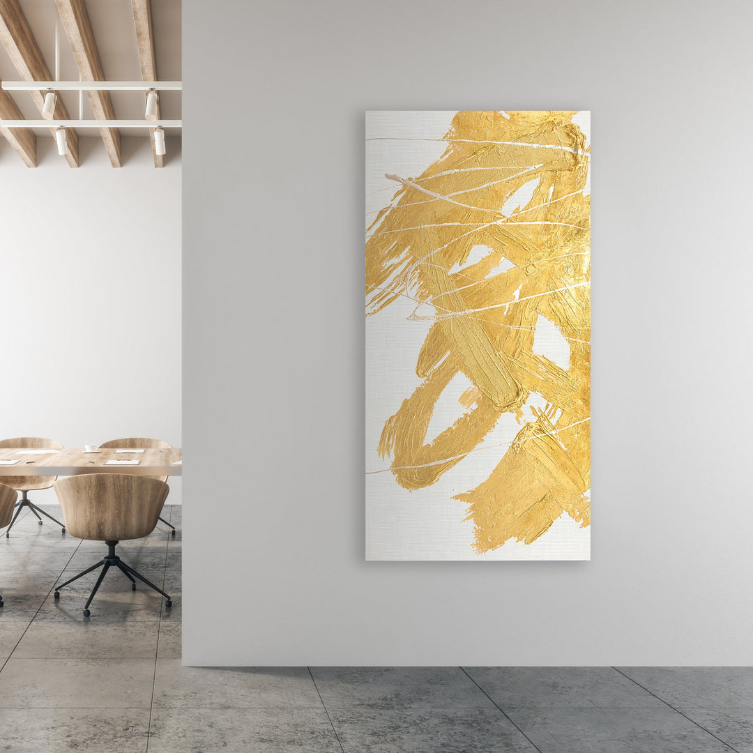 ERYX Golden Whirlwind Hand-Painted Canvas