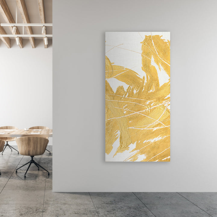 ERYX Golden Whirlwind Hand-Painted Canvas