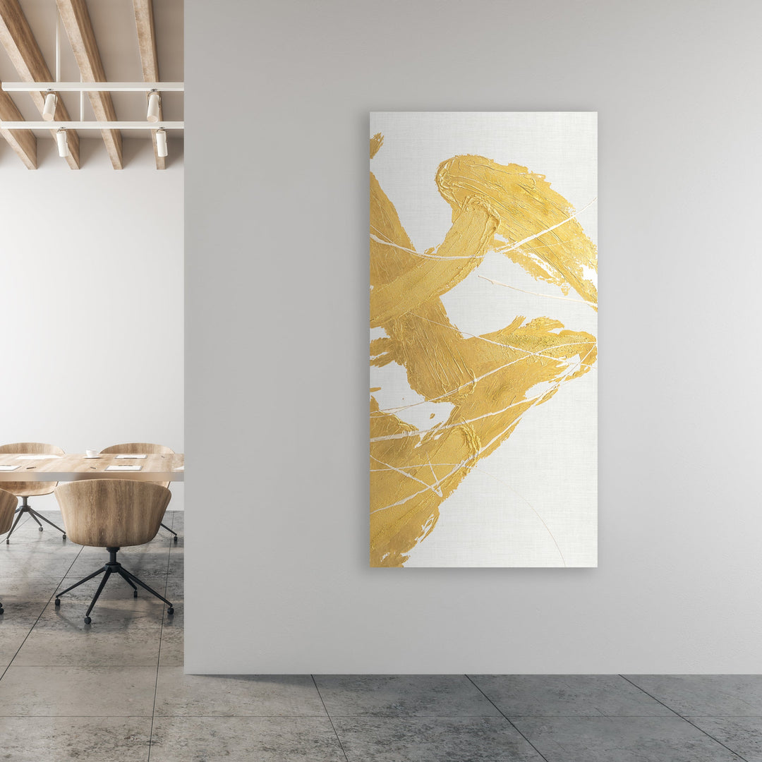 ERYX Golden Whirlwind Hand-Painted Canvas