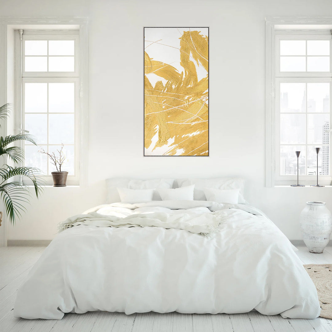 ERYX Golden Whirlwind Hand-Painted Canvas