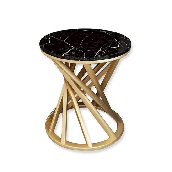 GRACIE Black Marble End Table