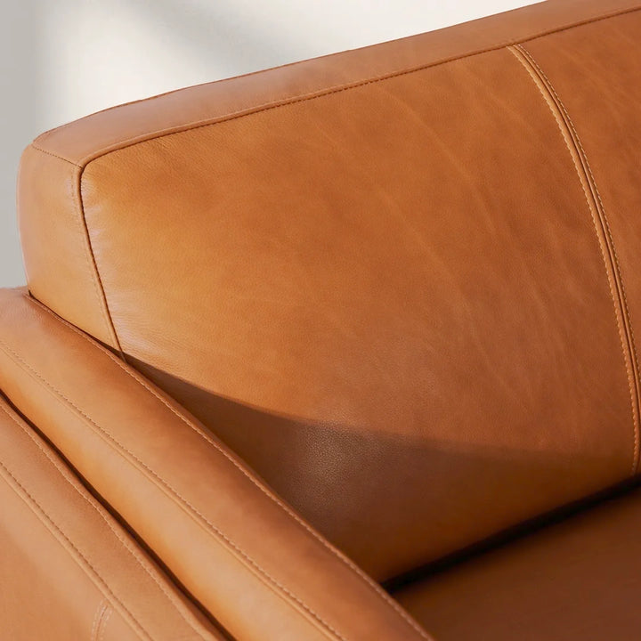 SADIE Classic Caramel Leather Sofa