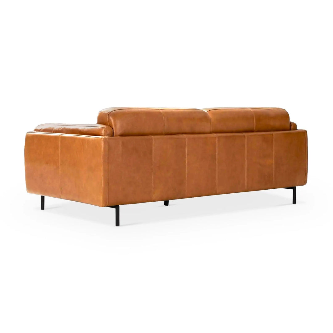 SADIE Classic Caramel Leather Sofa