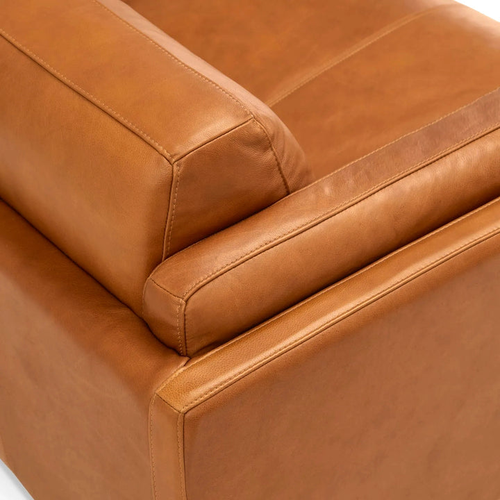 SADIE Classic Caramel Leather Sofa