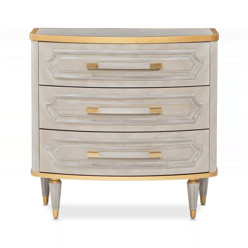 ST. CHARLES Sen Wood 3 Drawers Nightstand