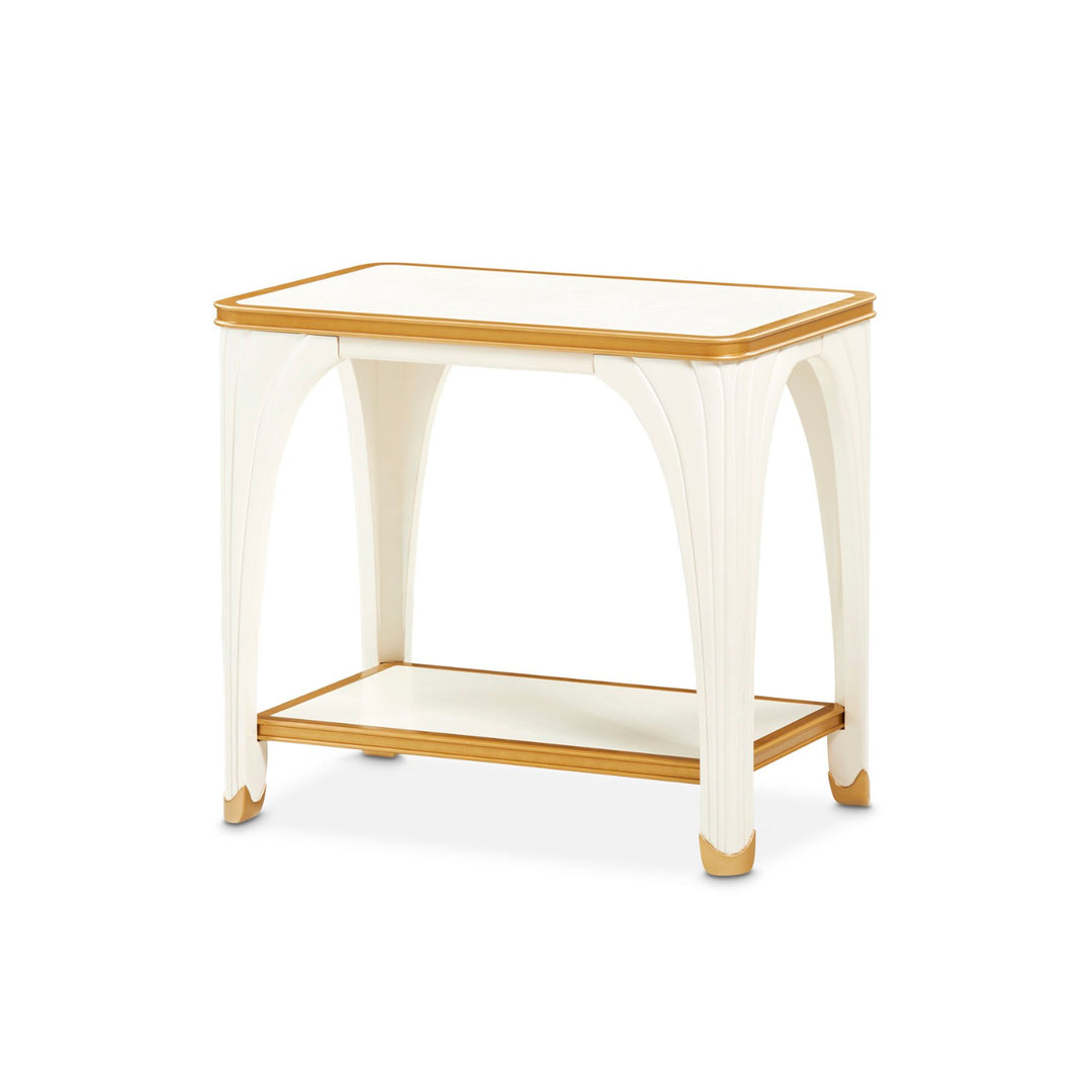 LA TERRAZZA Creamy Pearl End Table - Michael Amini