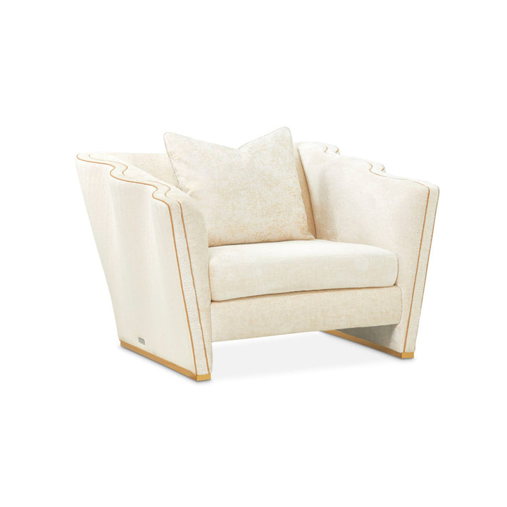 LA TERRAZZA Starlight Creamy Pearl Sofa Chair - Michael Amini