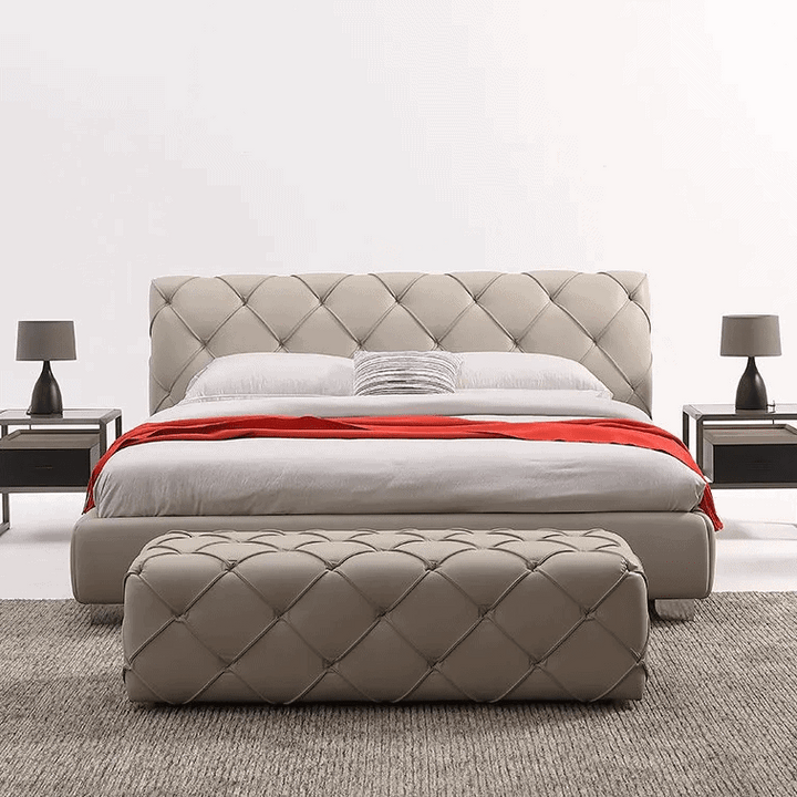 DIANA Tufted Leather Bed