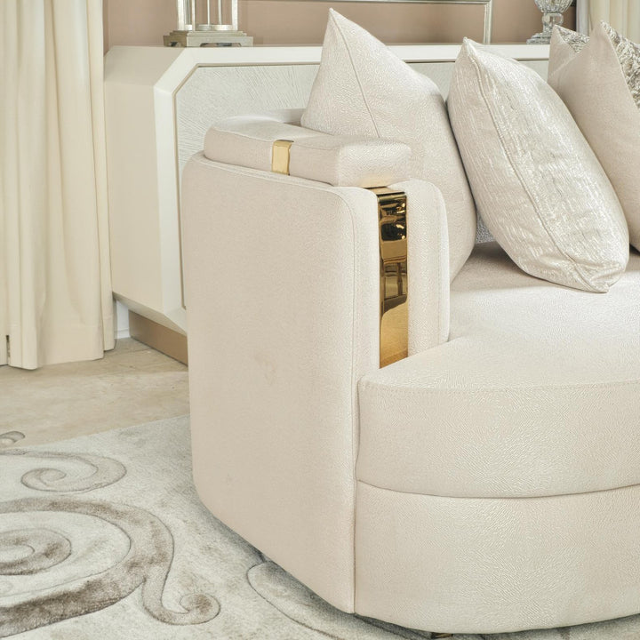 CARMELA Almond Gold Sofa - Michael Amini