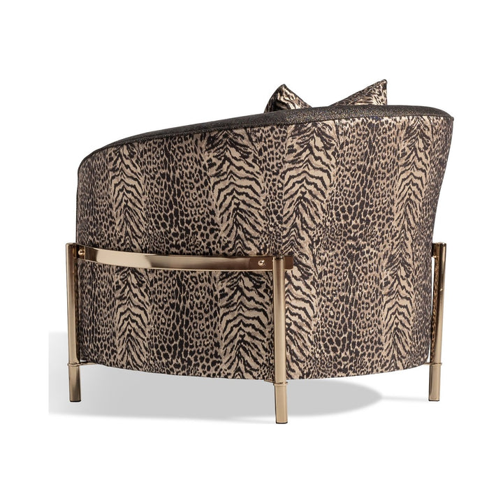 LISBON Gold Fabric Accent Chair - Michael Amini