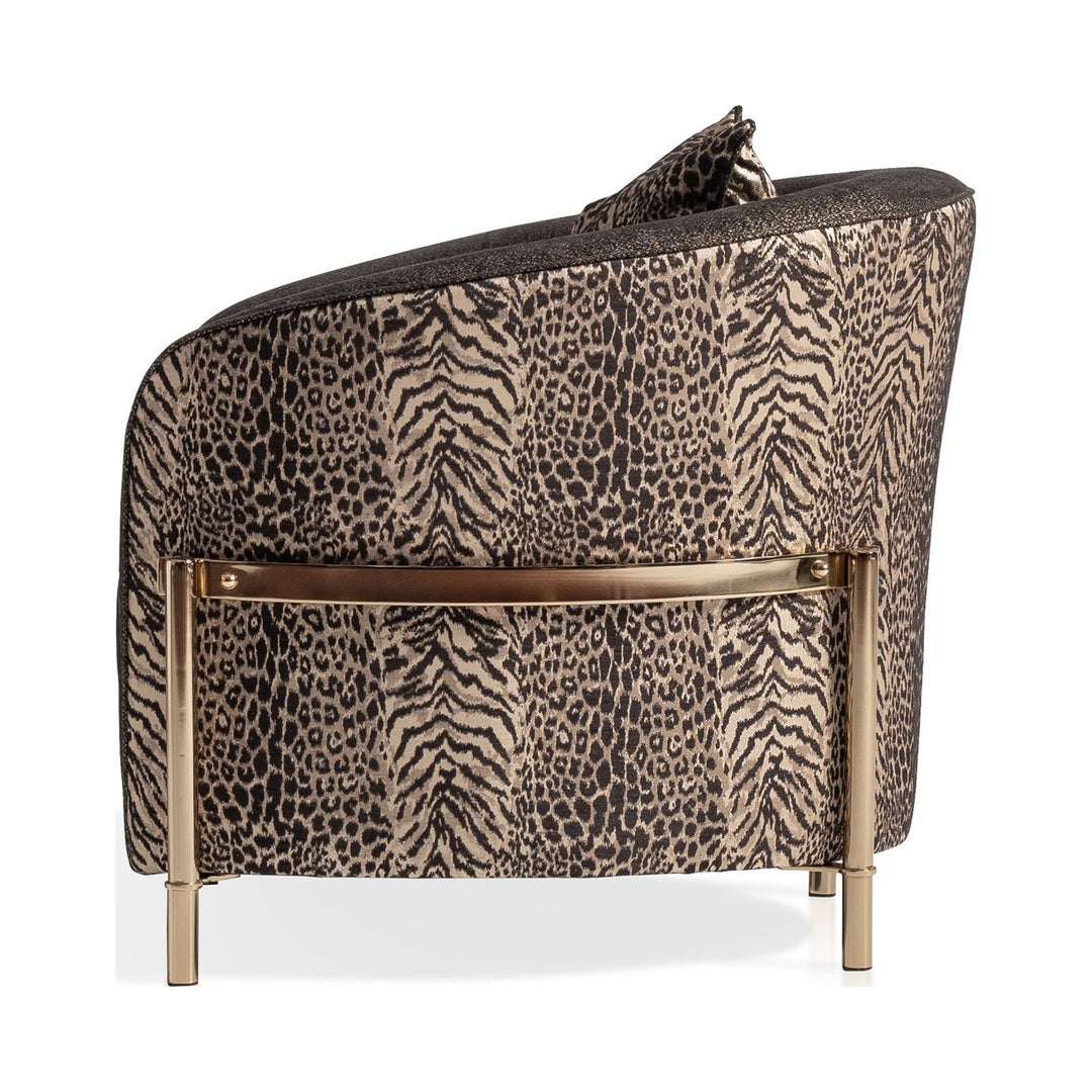 LISBON Gold Fabric Accent Chair - Michael Amini