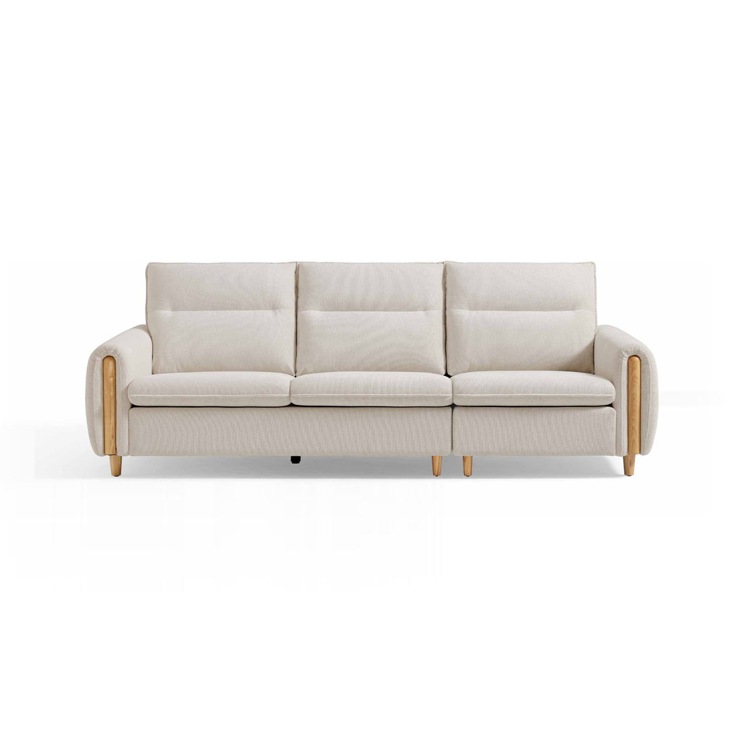 BORIS White Cotton Linen Sofa