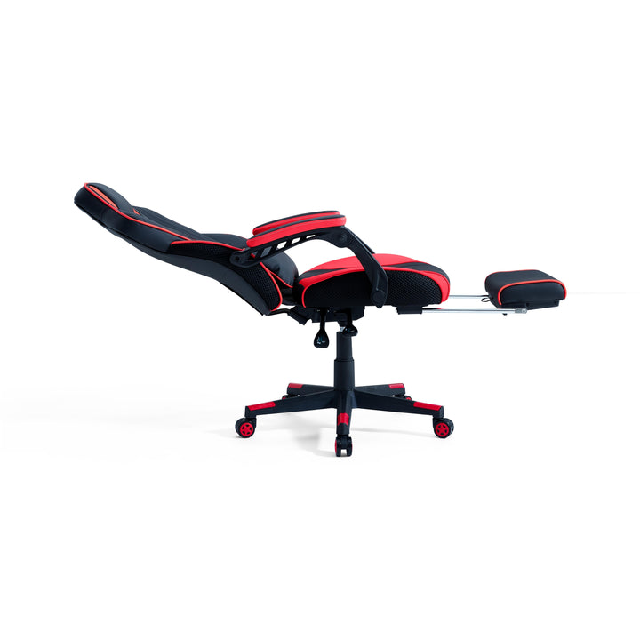 LEXI Red and Black Gaming Chair with Footrest