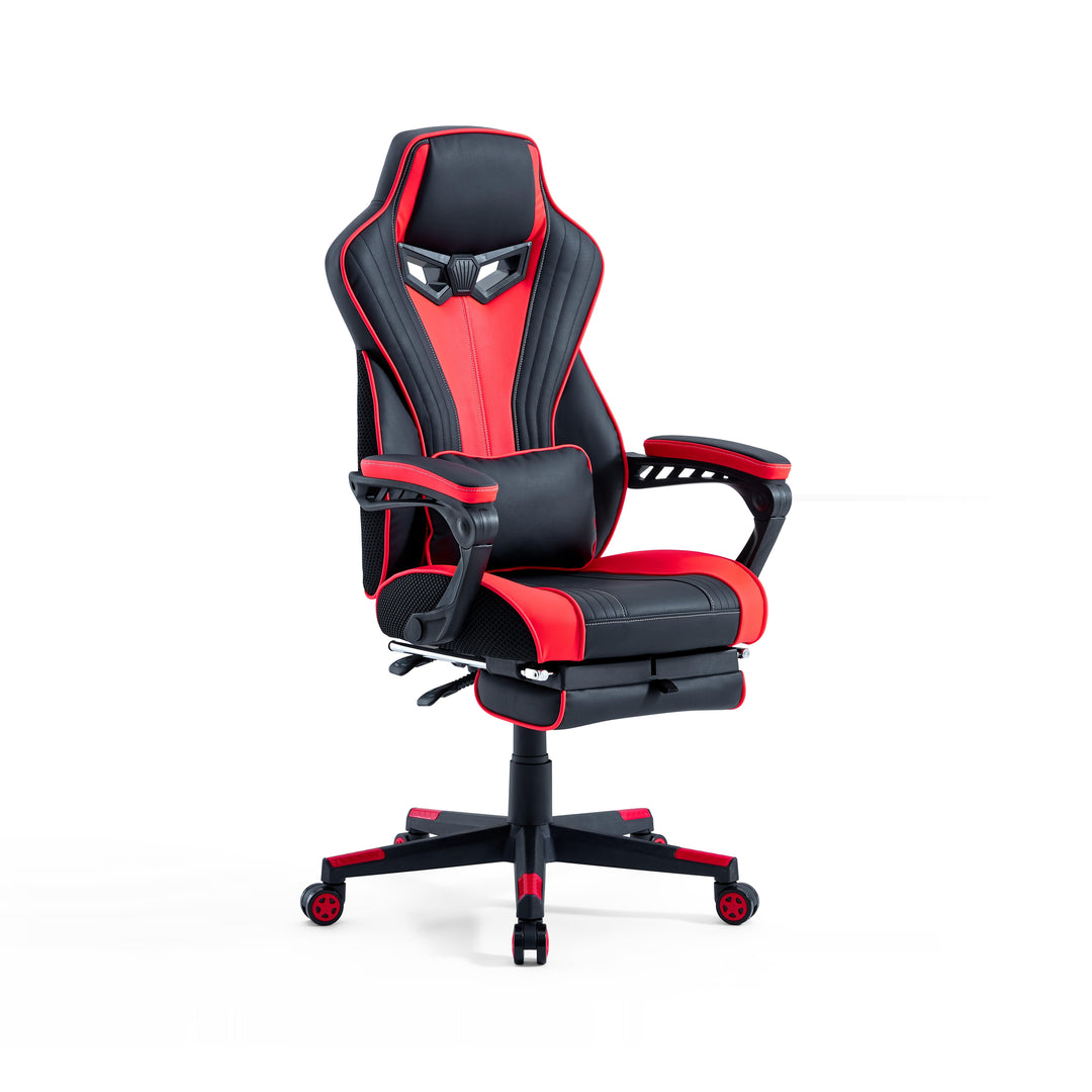 LEXI Red and Black Gaming Chair with Footrest