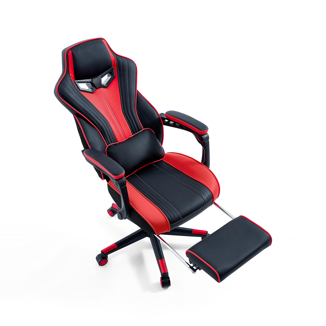 LEXI Red and Black Gaming Chair with Footrest