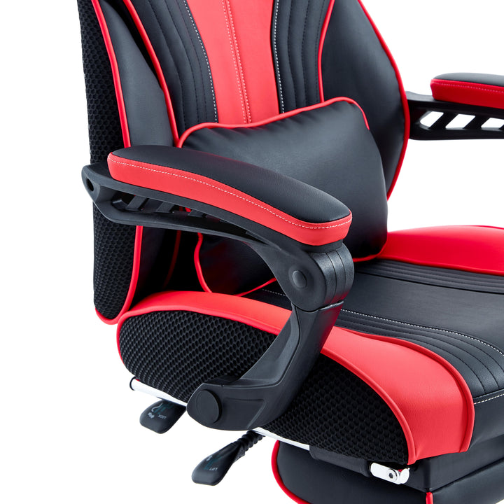 LEXI Red and Black Gaming Chair with Footrest