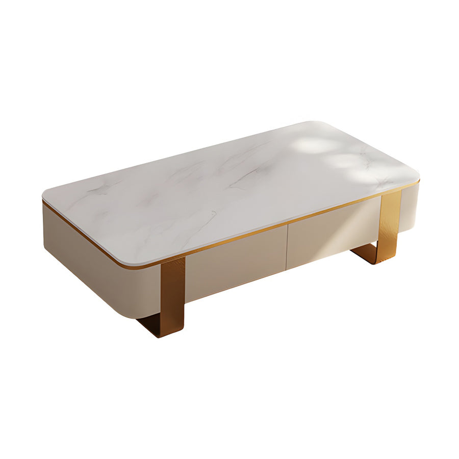 ERYNDOR Snow White Gloss Top Coffee Table