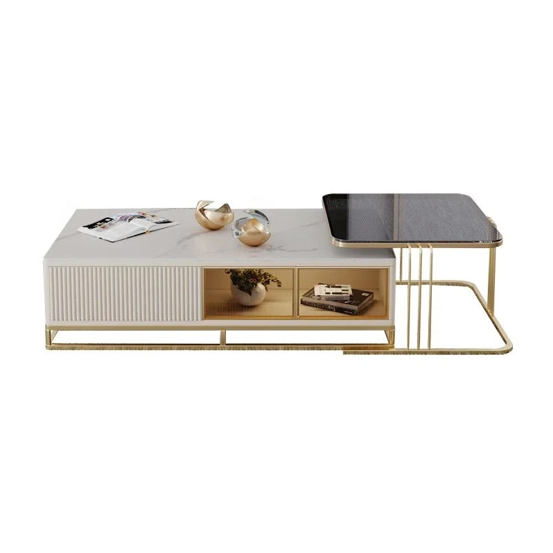 VIORA White Ceramic Coffee Table