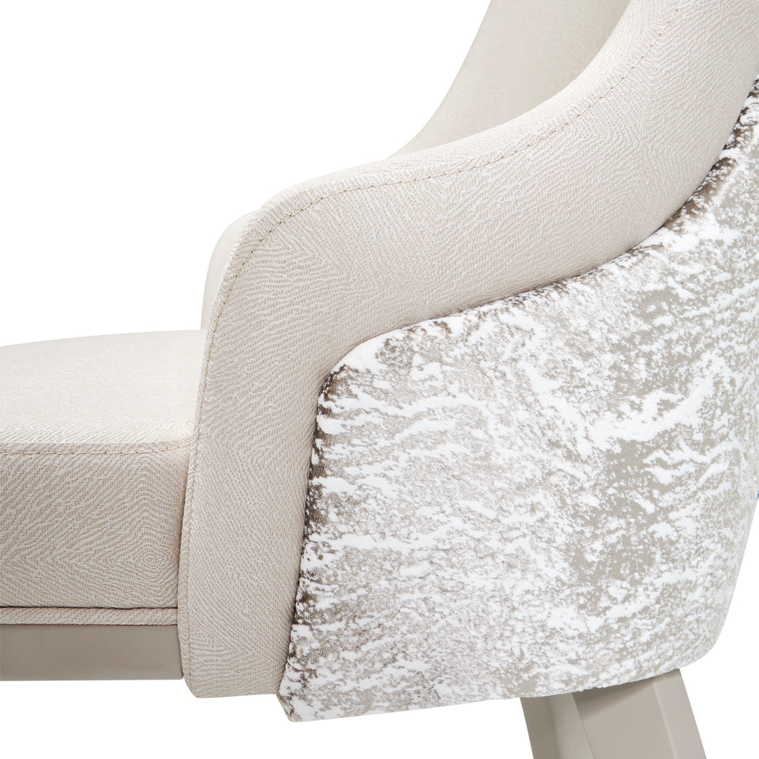 CARMELA Shimmer Ivory Dining Chair - Michael Amini