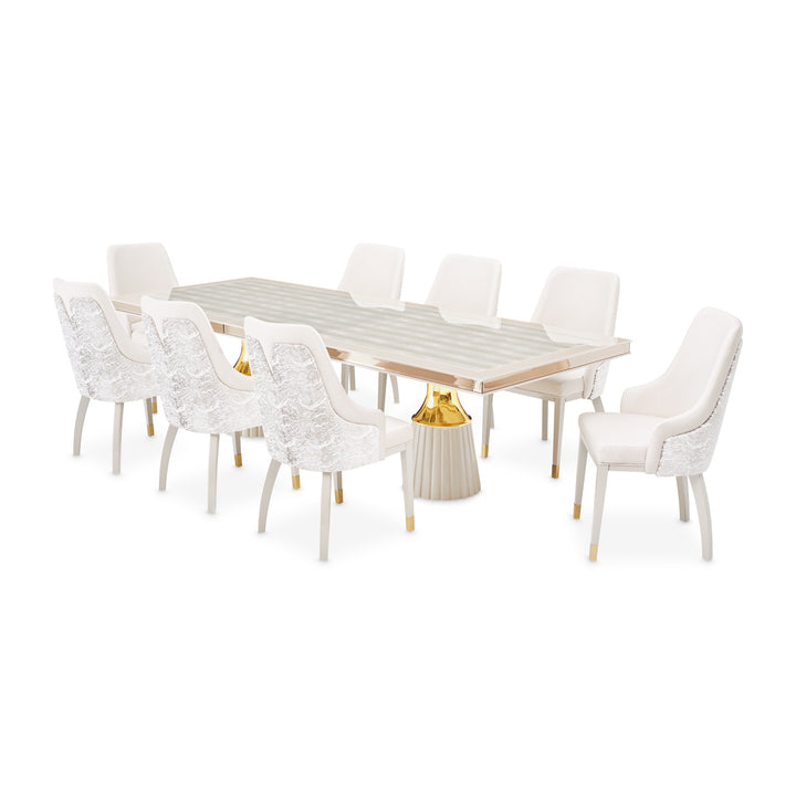 CARMELA Double Pedestal Dining Table - Michael Amini