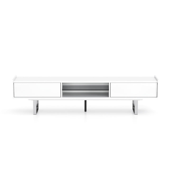 SOLARA 2-Drawer White TV Stand