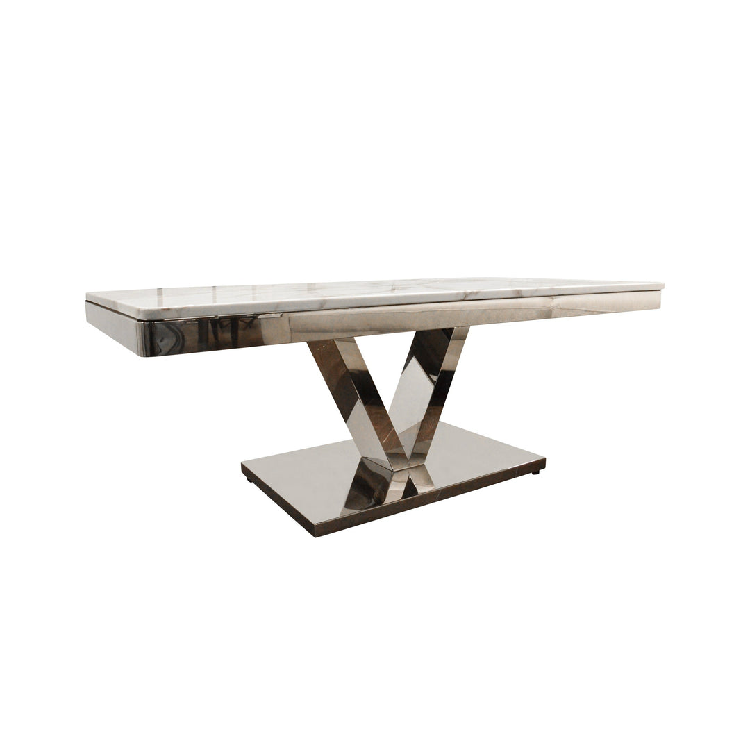 SARAH White Faux Marble Coffee Table