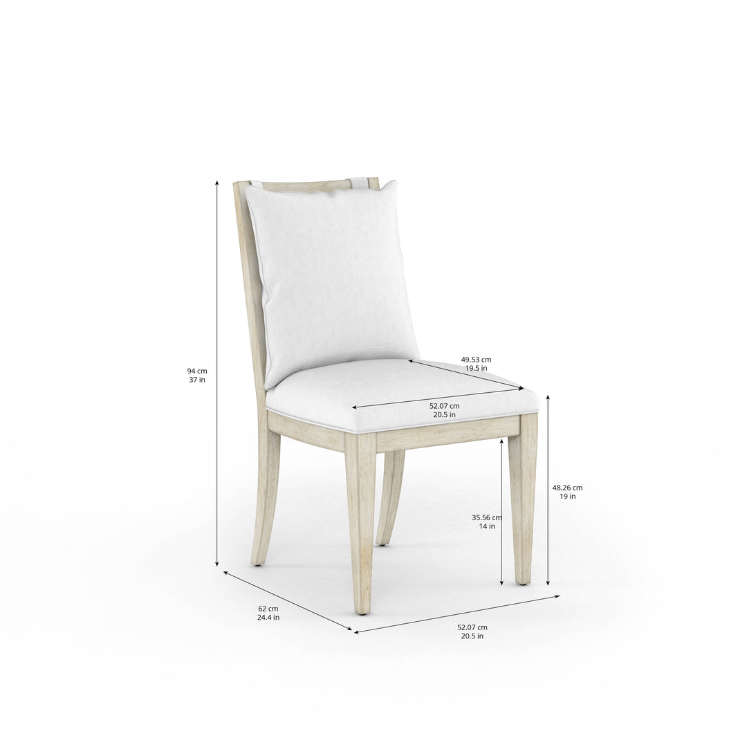 COTIERE Linen Wood Dining Chair