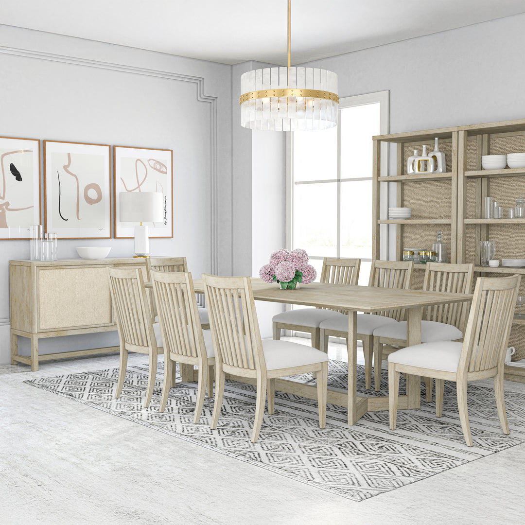 COTIERE Linen Wood Dining Table