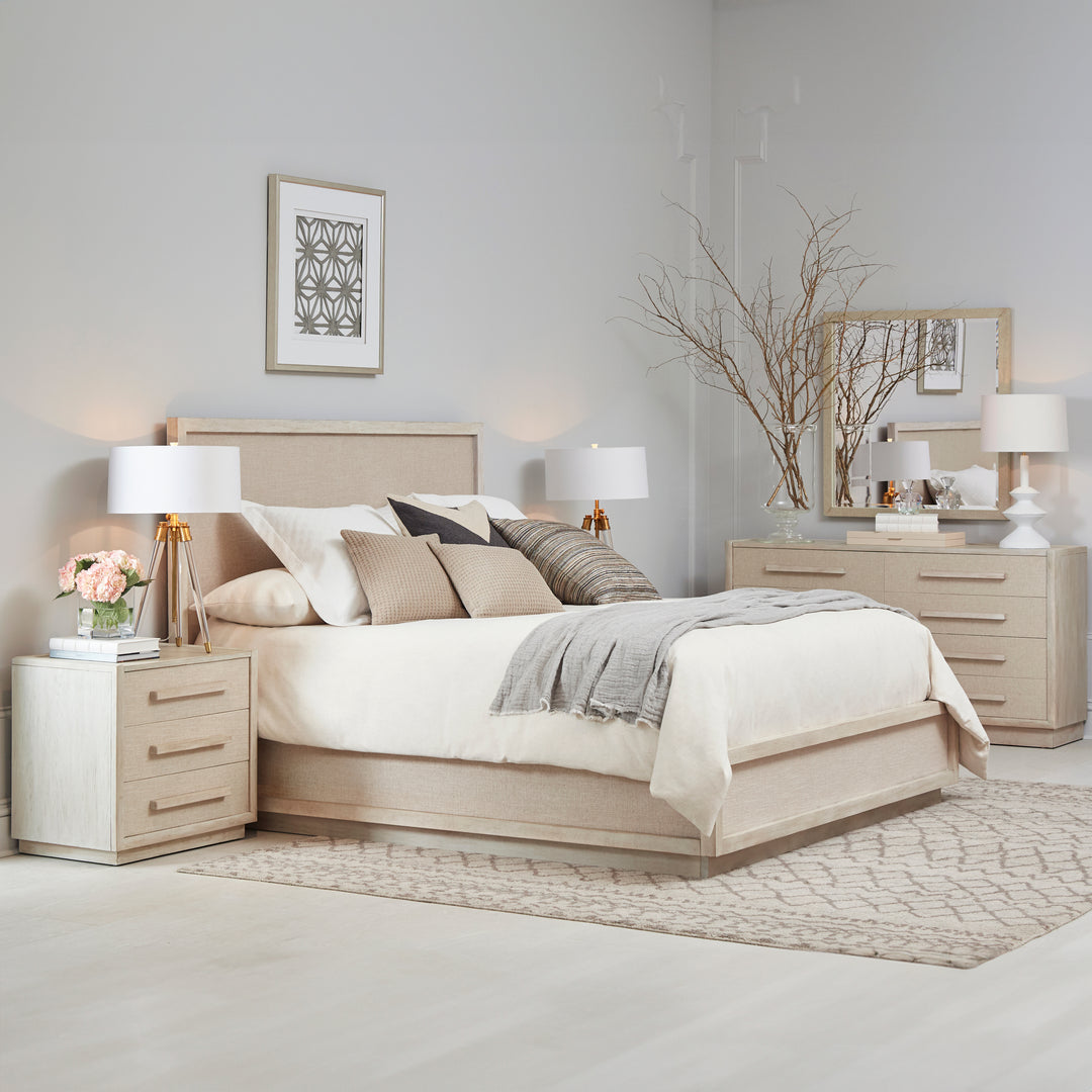 COTIERE Linen Wood Bed