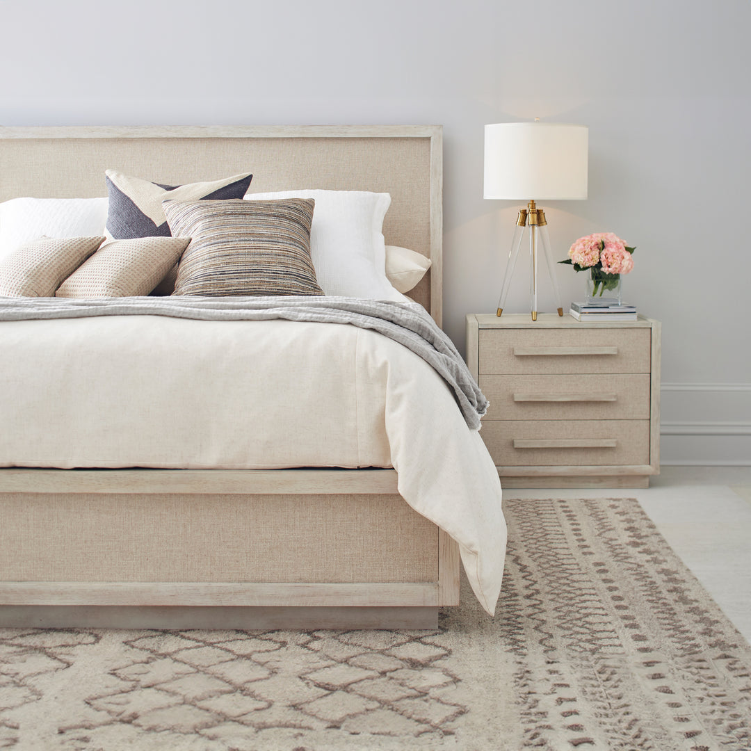 COTIERE Linen Wood Bed