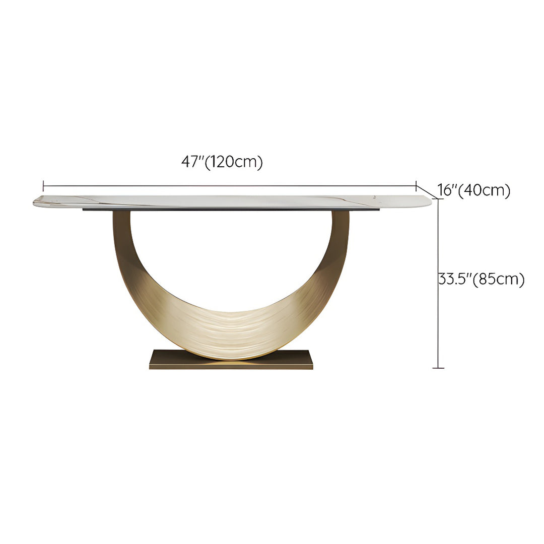 CRESSELLE White Marble Console Table