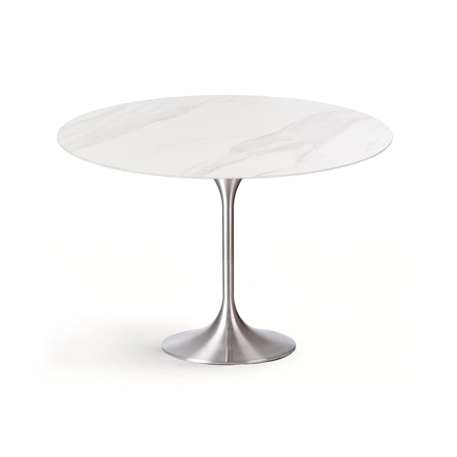 CREED Modular Round Dining Table Ceramic Silver