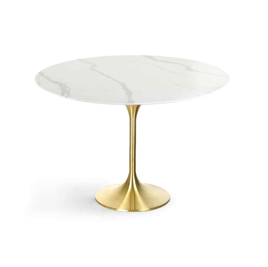 CREED Modular Round Dining Table Art Stone Gold