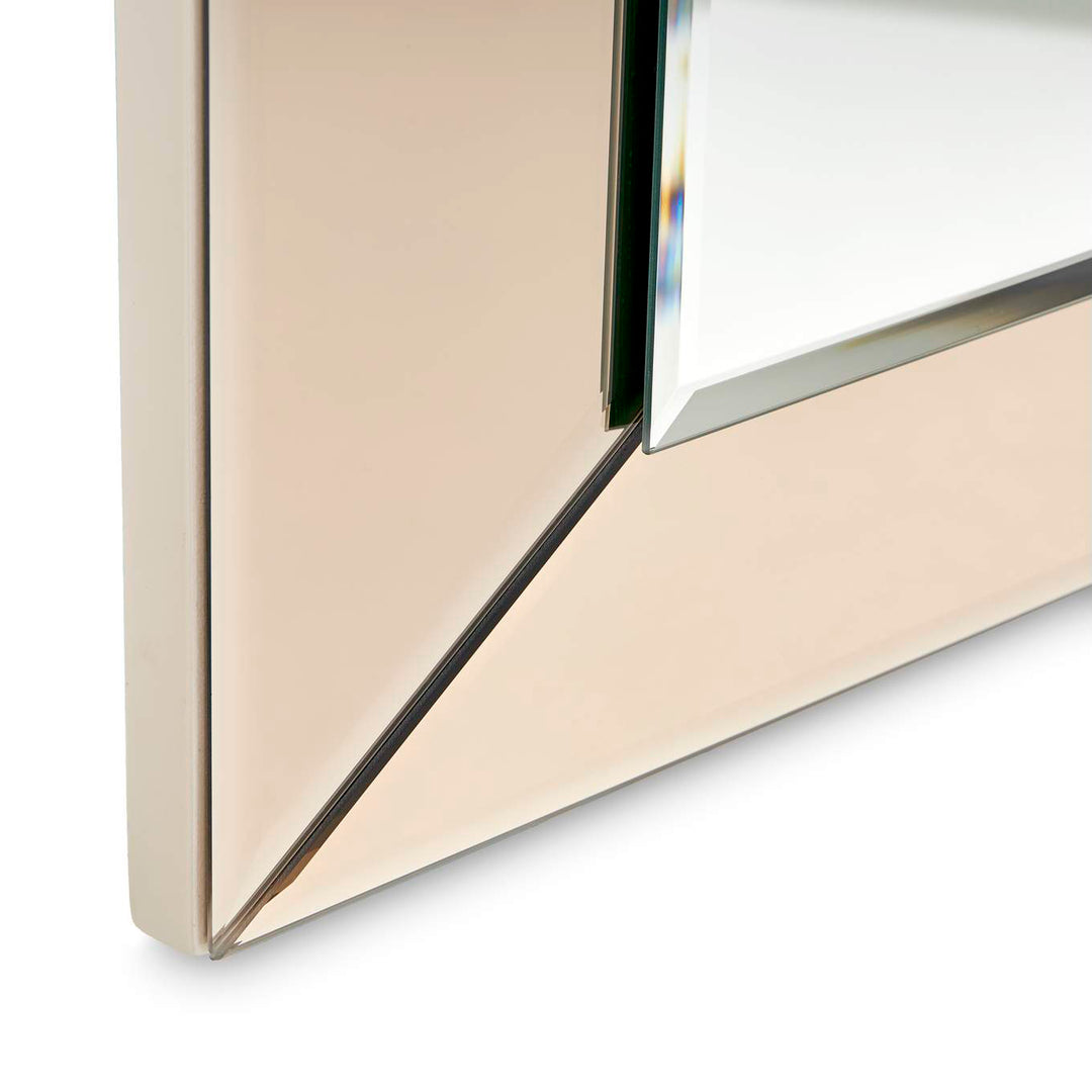 CARMELA Shimmer Ivory Wall Mirror - Michael Amini