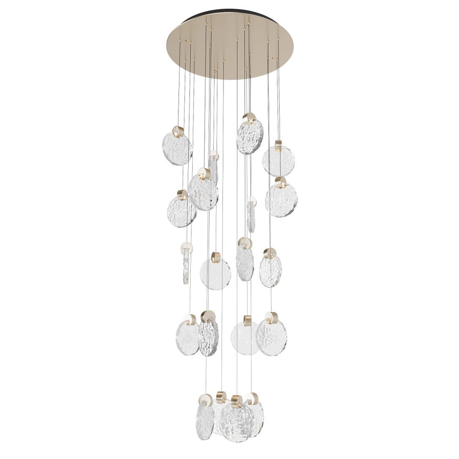 LUNIVELLE Gold Crystal Pendant Lamp