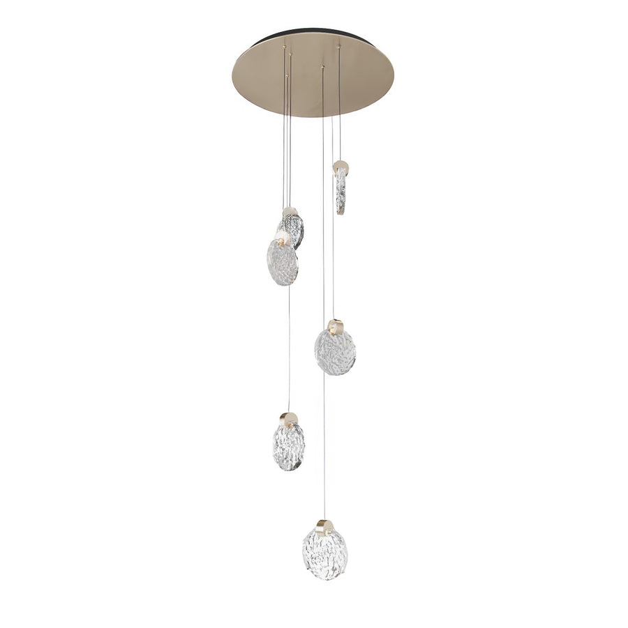 LUNIVELLE Gold Crystal Pendant Lamp